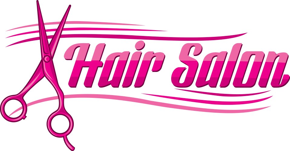 Hair salon design - haircut or symbol vector image