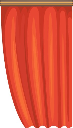 red satin curtain classic scene drapery opening vector image