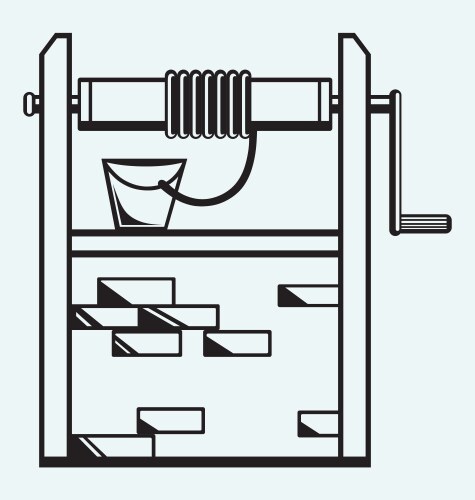 Old water well vector image