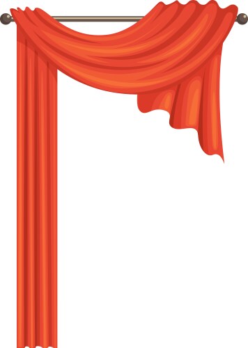 Classic theatre drapery cloth red satin curtain vector image