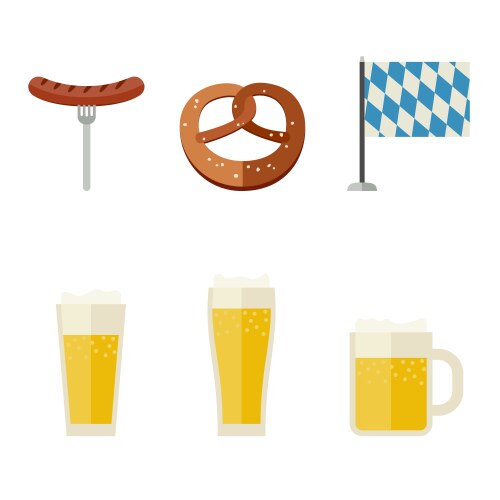 Beer icons set vector image