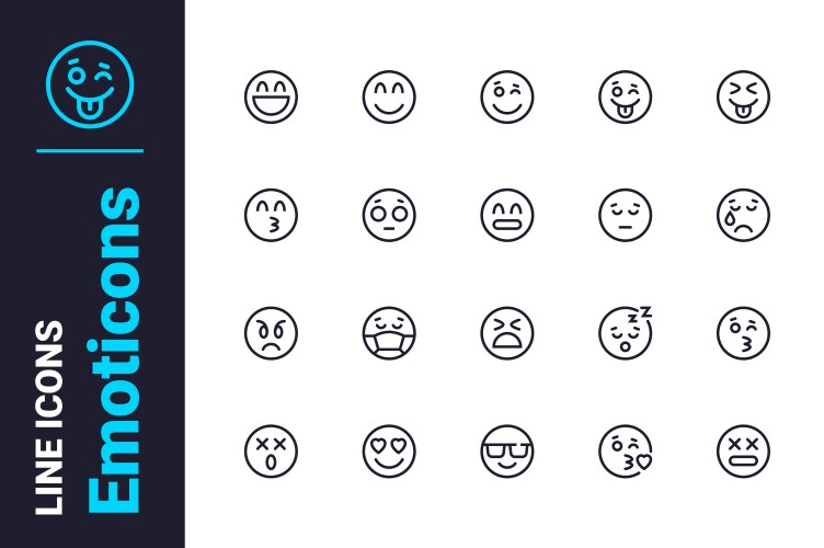 emojis with emotions icons set vector image