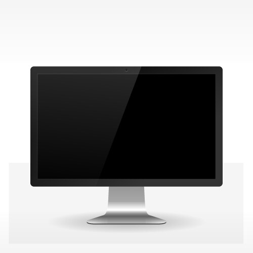 Black lcd monitor vector image