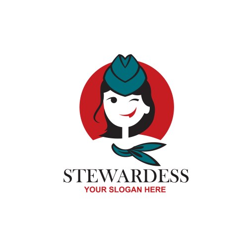 stewardess with neckerchief vector image