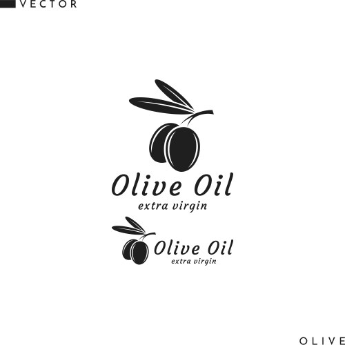 Black olives logo vector image