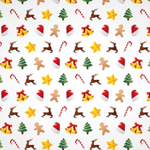 Christmas seamless pattern vector image