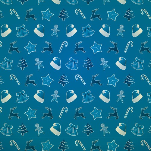 Christmas seamless pattern vector image