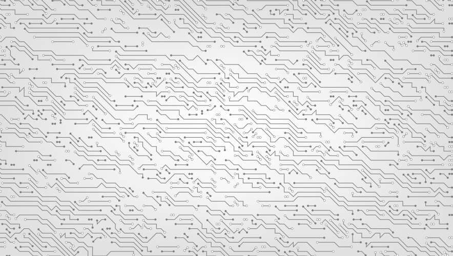 Digital background black and white circuit board vector image