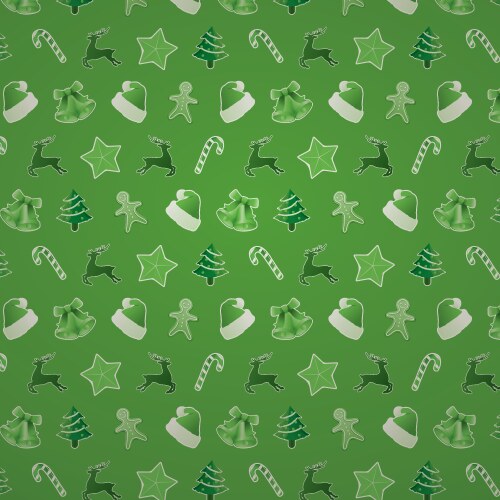 Christmas seamless pattern vector image