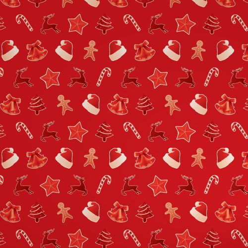 Christmas seamless pattern vector image