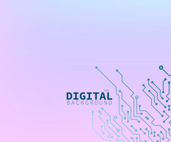 True digital pink and blue circuit board concept vector image