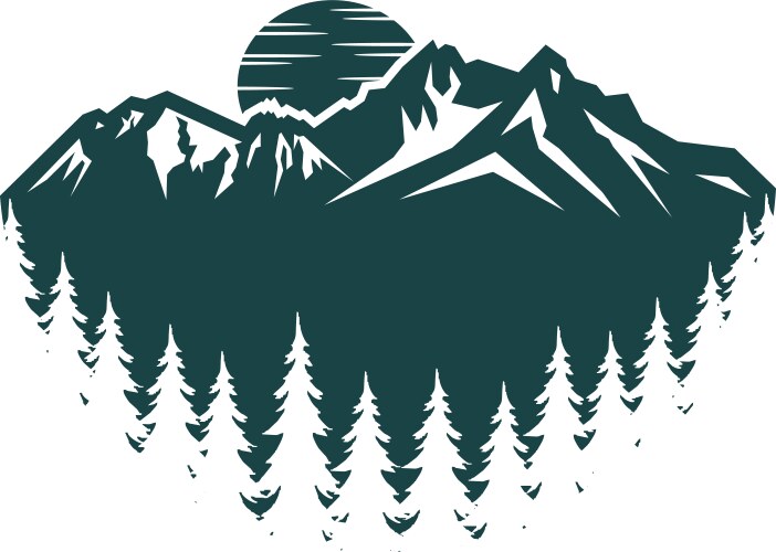 mountain outdoor vector image