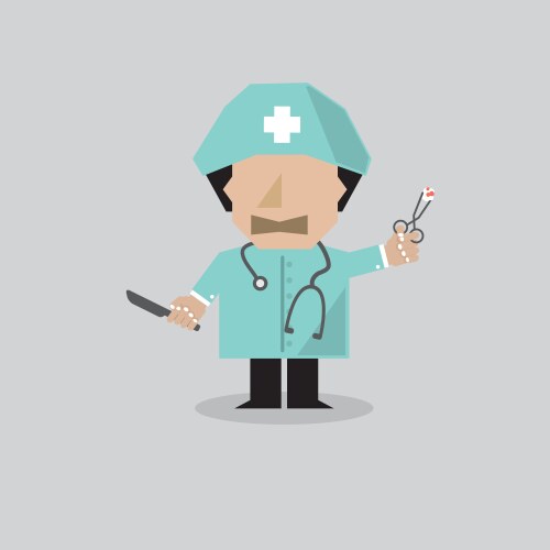 Surgeon man vector image