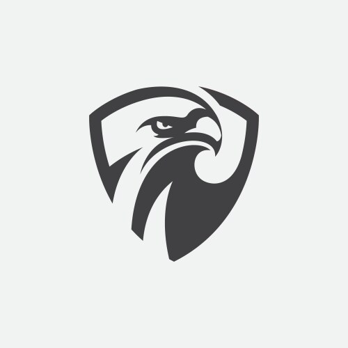 Eagle shield icon design vector image