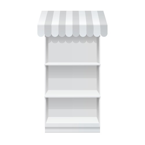 Display rack shelves for supermarket vector image