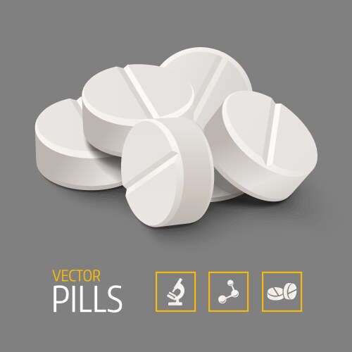 Heap pills vector image