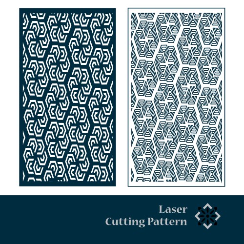 Art deco laser cut pattern decorative panel vector image