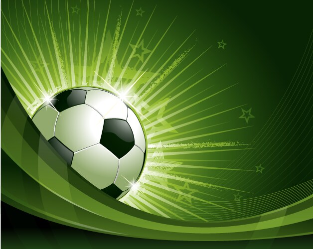 Green soccer background vector image