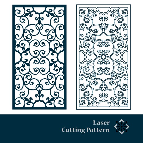 Art deco laser cut pattern decorative panel vector image