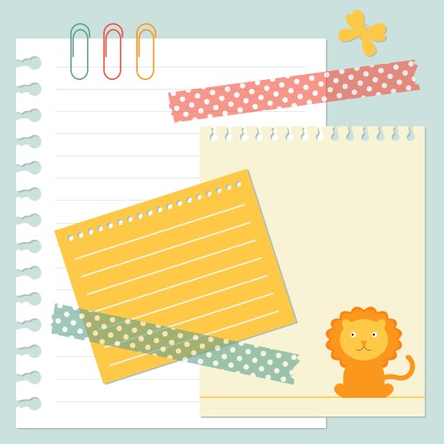 Note paper set vector image