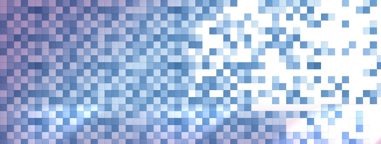 Blue and white mosaic tile background vector image