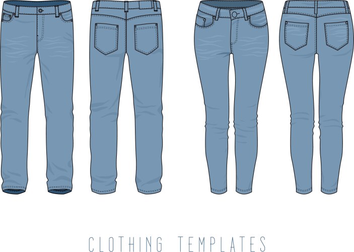 Clothing templates set vector image