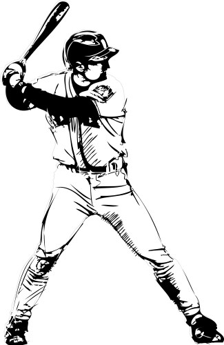 Baseball player vector image