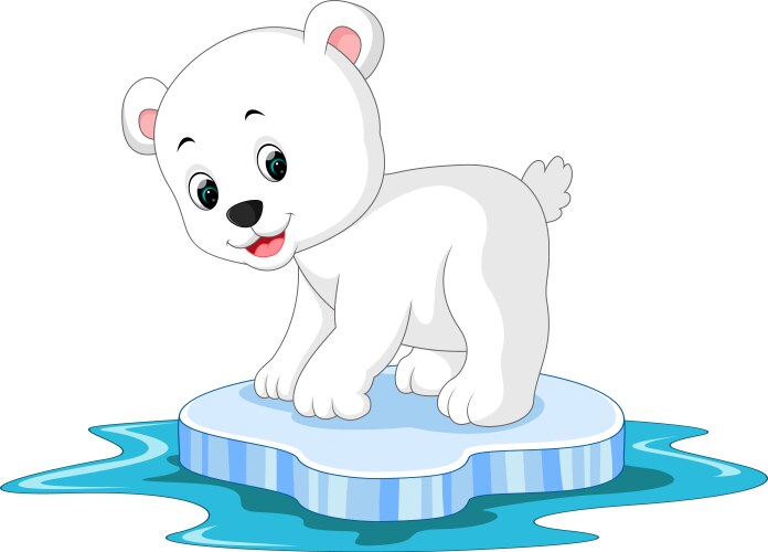 Polar bear cartoon vector image