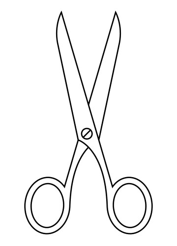 scissors symbol vector image