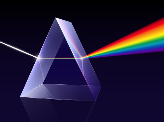 Prism light spectrum composition vector image