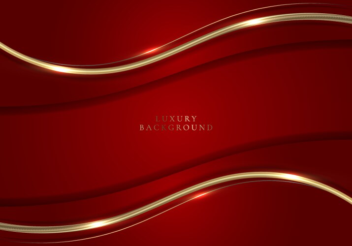 3d modern luxury template design red and gold vector image