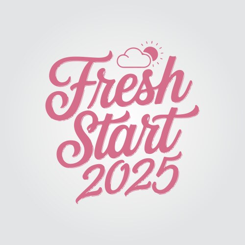 Fresh start 2025 vector image