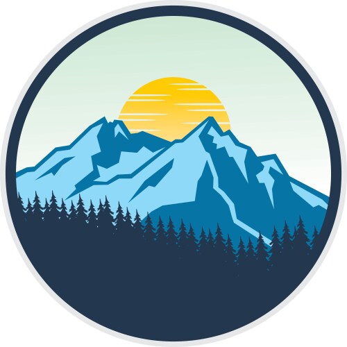 Mountain outdoor vector image