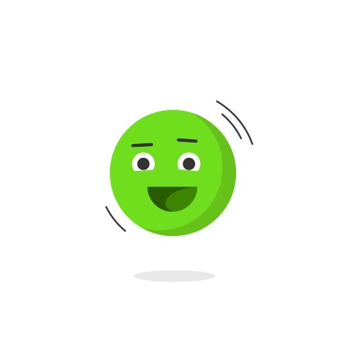 happy smiling emotion icon isolated flat vector image