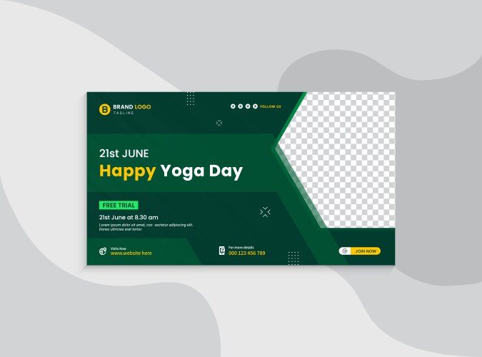 Video thumbnail for international yoga day vector image