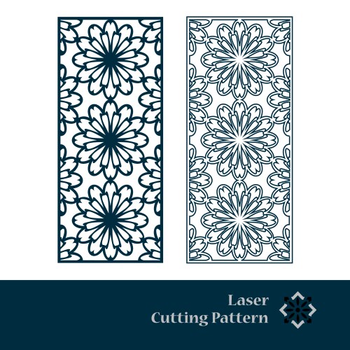 Art deco laser cut pattern decorative panel vector image