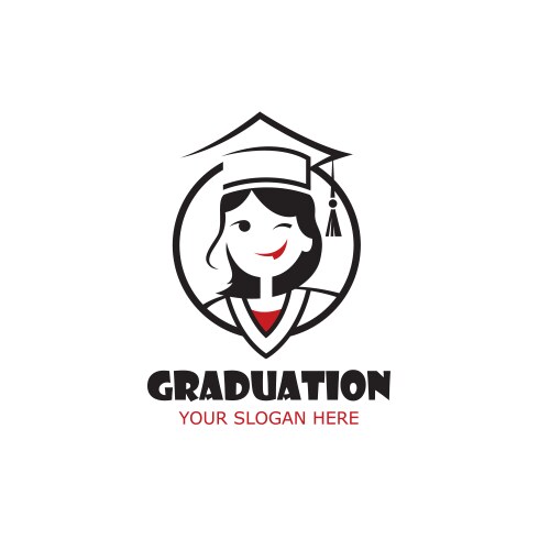 Graduate girl vector image