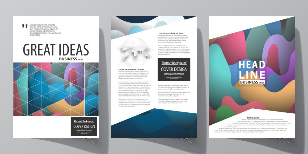 Business templates for brochure magazine flyer vector image