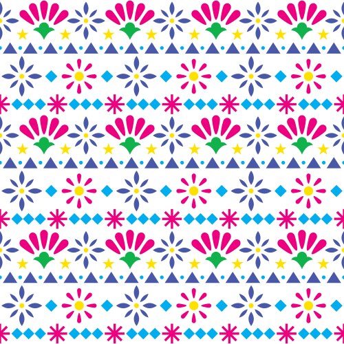 Mexican seamless textile pattern vector image