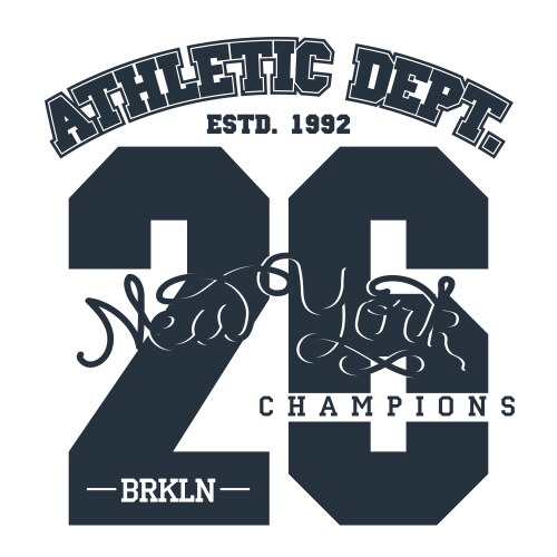 sport wear typography emblem t-shirt stamp vector image