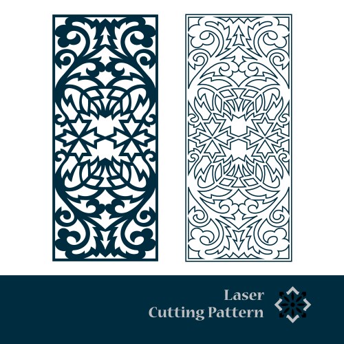 Art deco laser cut pattern decorative panel vector image