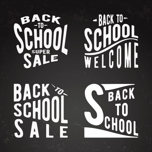 Back to school set vector image