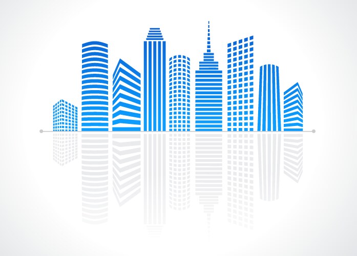 City real estate logo vector image