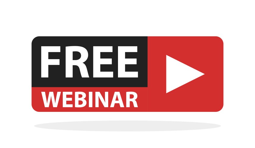 Free webinar play online button vector image