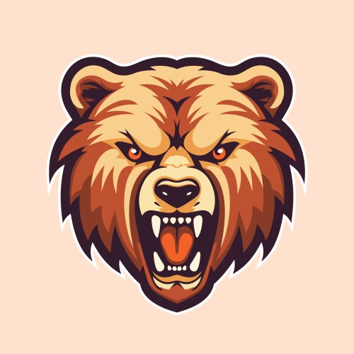 Bear head concept logo vector image