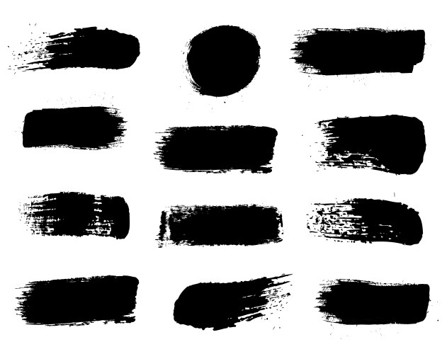 blots collection with isolated white background vector image