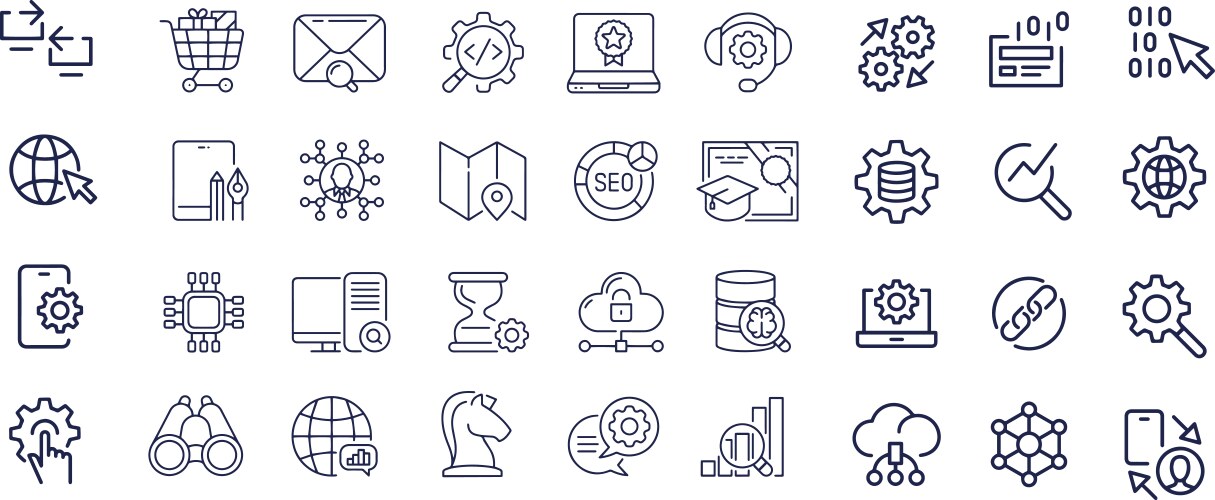 Information technology icons vector image