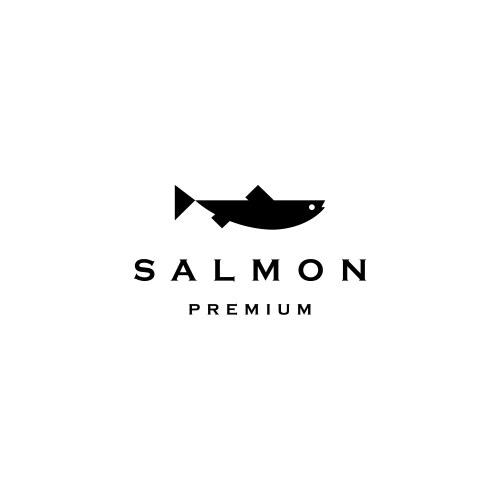 Salmon fish logo icon vector image