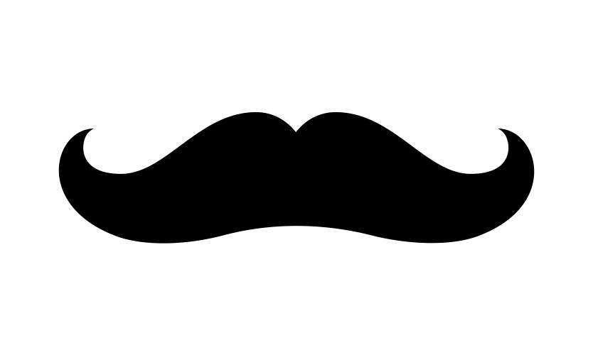 Mustache icon moustache vintage shape symbol vector image