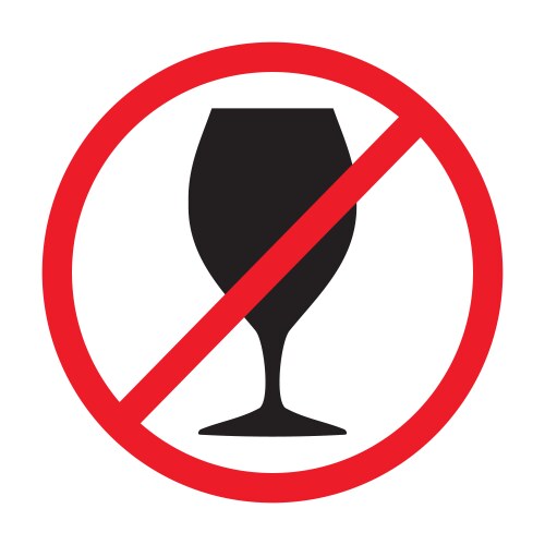 Sign not drink vector image